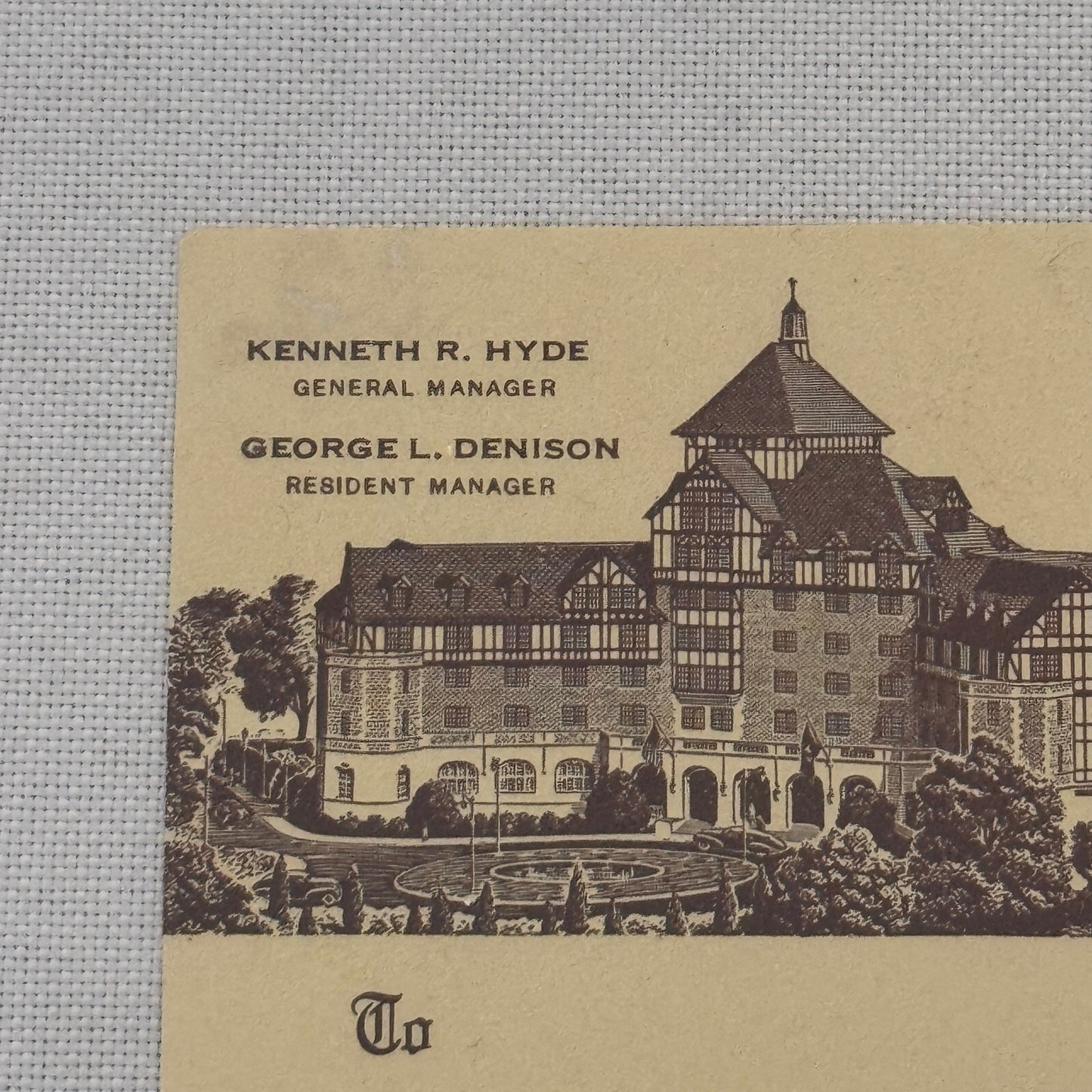 Vintage Hotel Travel Label Hotel Roanoke Virginia Vintage