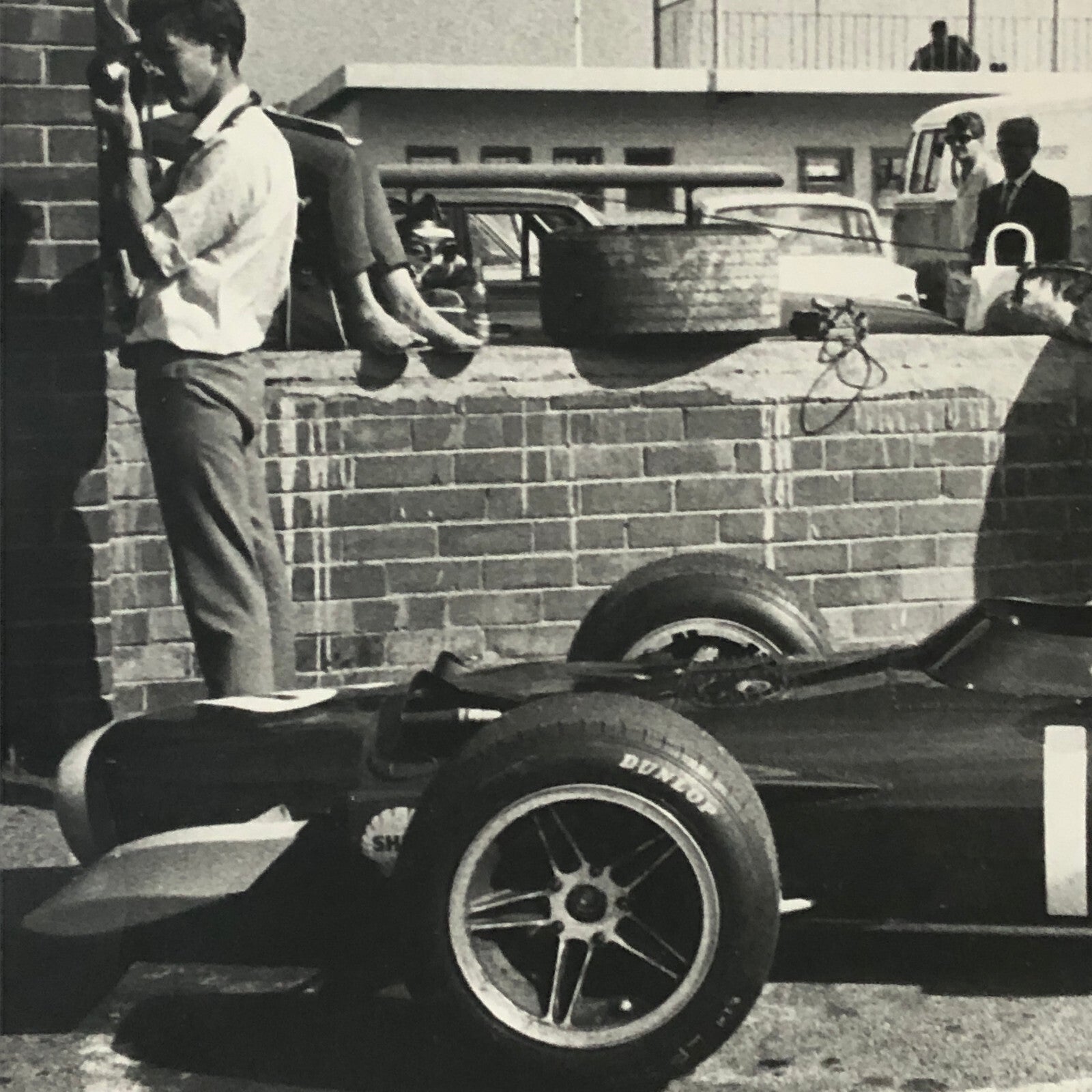 Vintage Racing Photo Photograph BRM 1969 South African Grand Prix Louis Stanley