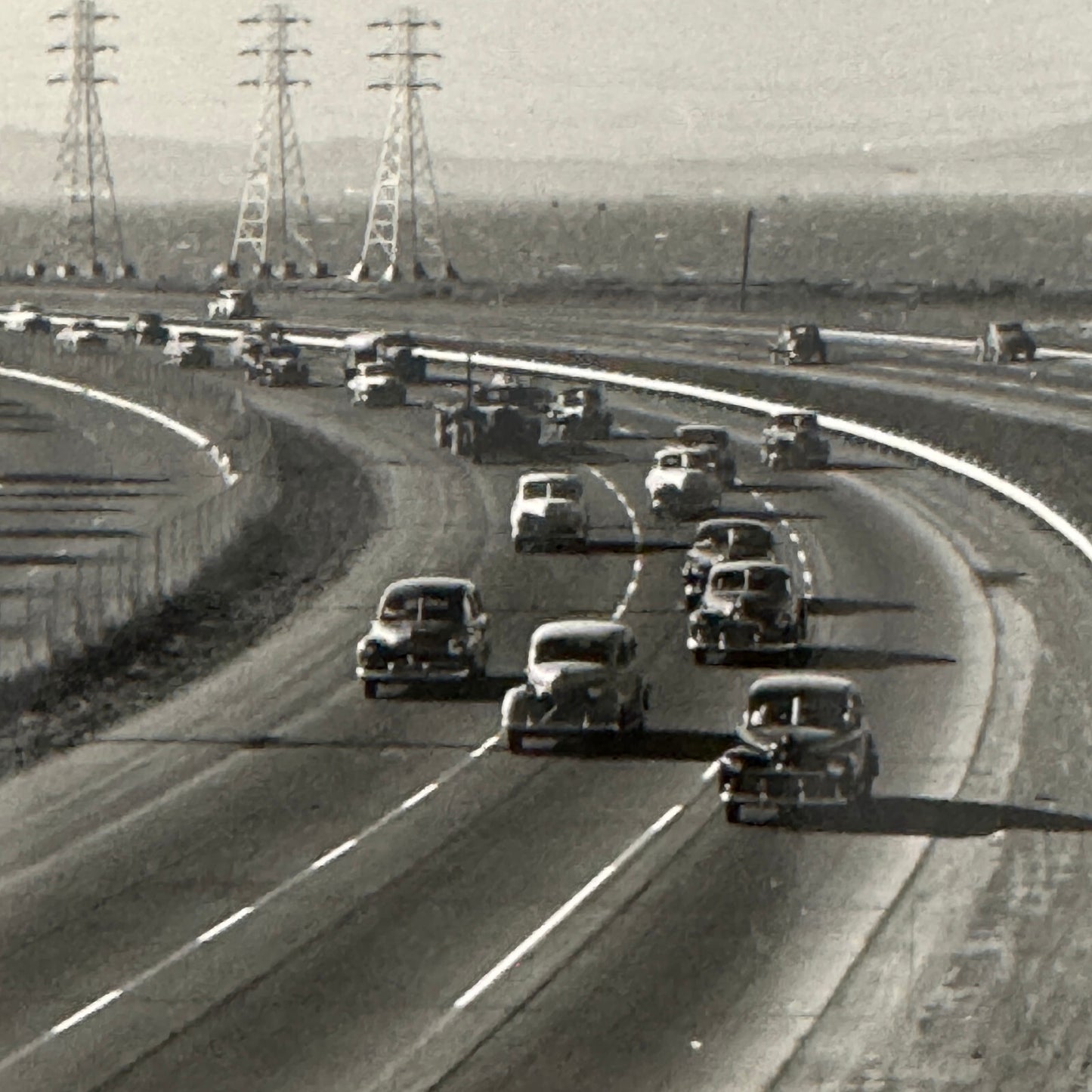 Vintage Cars on California Highway Photo Photograph Print Associated Press