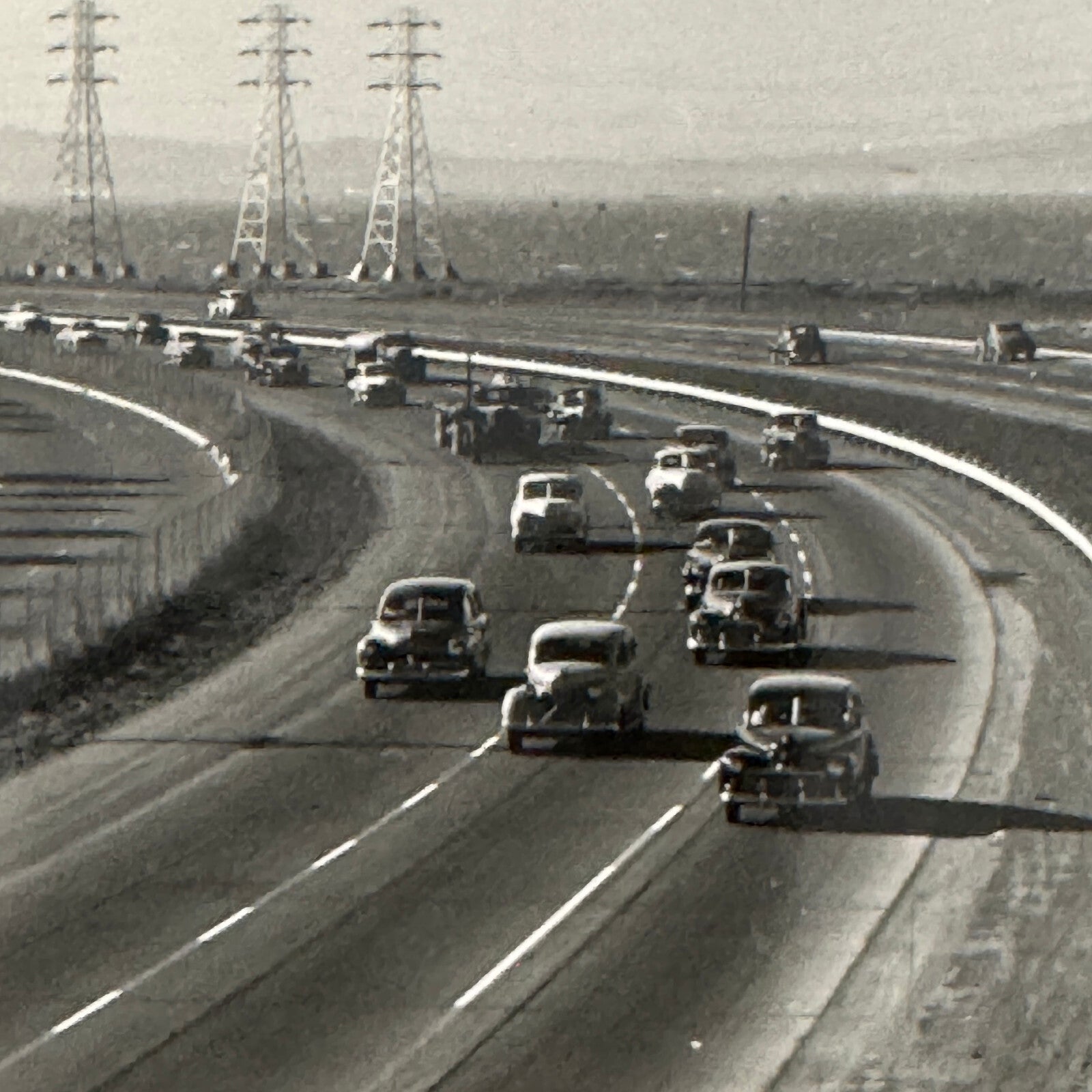 Vintage Cars on California Highway Photo Photograph Print Associated Press