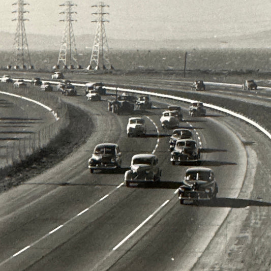 Vintage Cars on California Highway Photo Photograph Print Associated Press