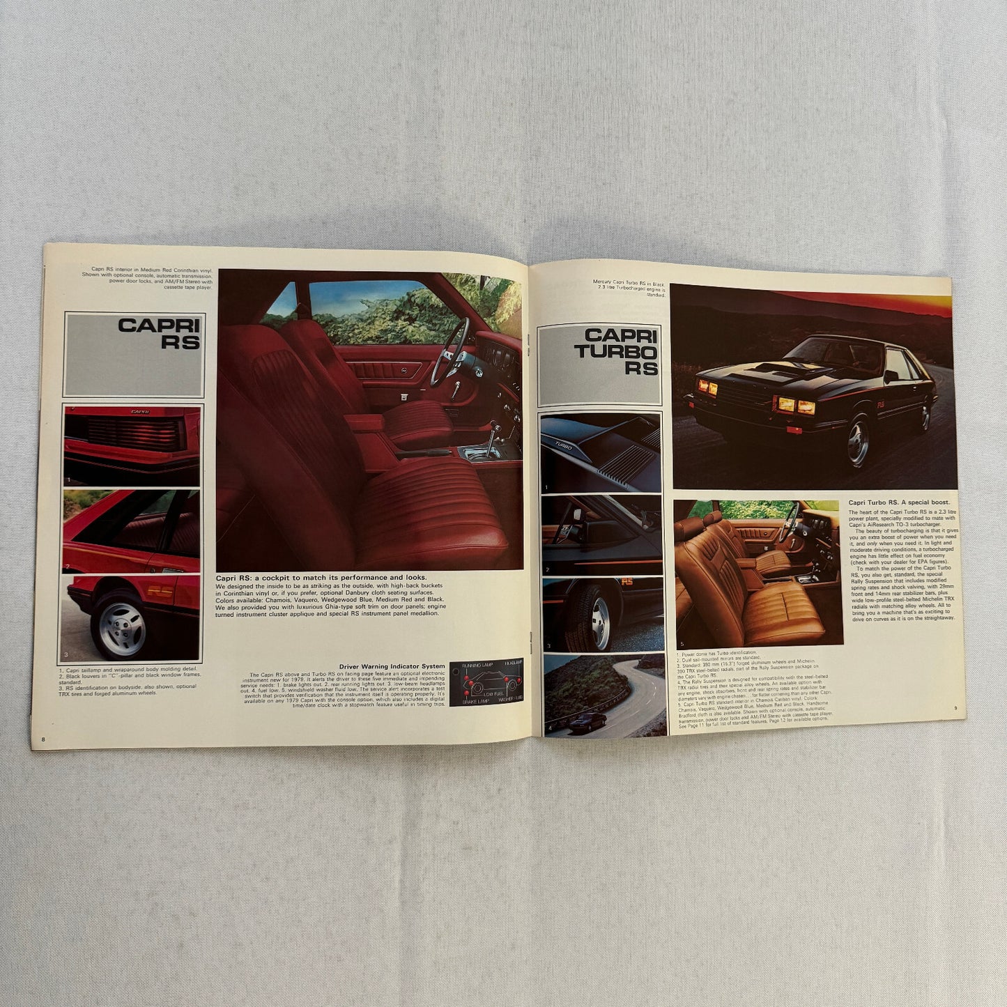 1979 Mercury Capri Car Sales Brochure Catalog Advertising Canadian