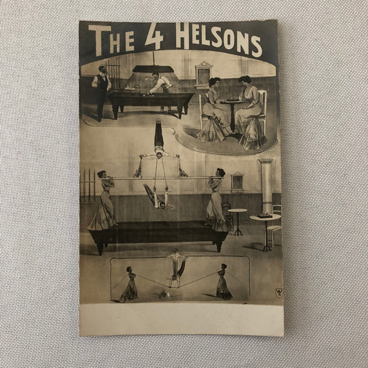 Circus Performer Postcard Post Card Acrobat Act The 4 Helsons