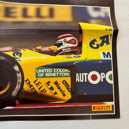 Pirelli Tire 1991 Canadian Grand Prix Racing Poster Nelson Piquet Roberto Moreno