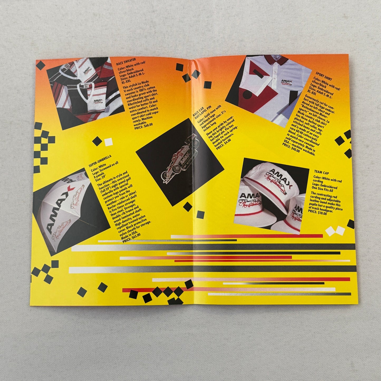 Tony Bettenhausen AMAX Racing Press Kit Brochure Penske Chevy 90 Indy Car