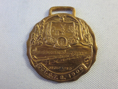 1908 Bulkeley Bridge Hartford County Connecticut Commemerative Medal Badge 