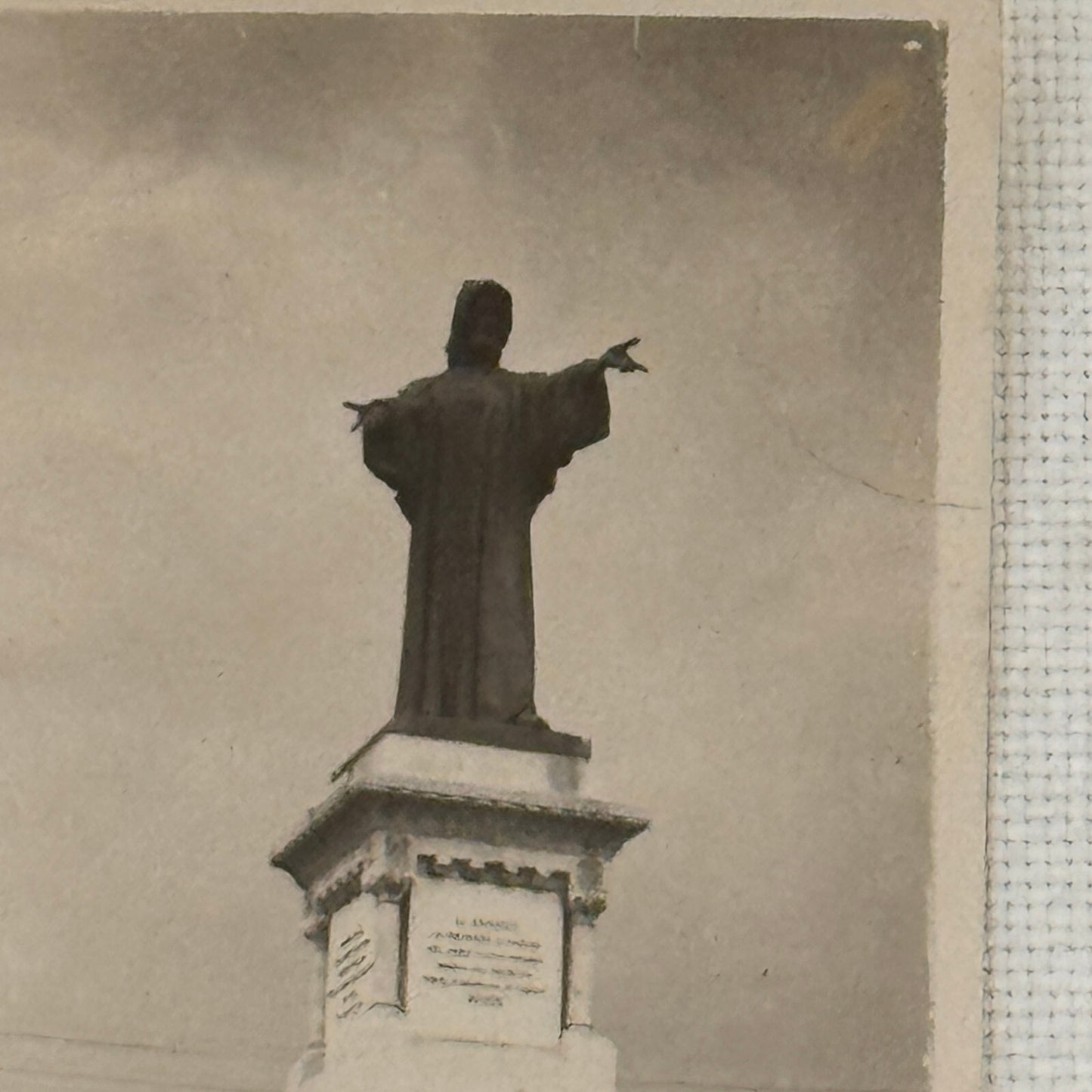 Vintage Photo Photograph Print Antique Car Statue
