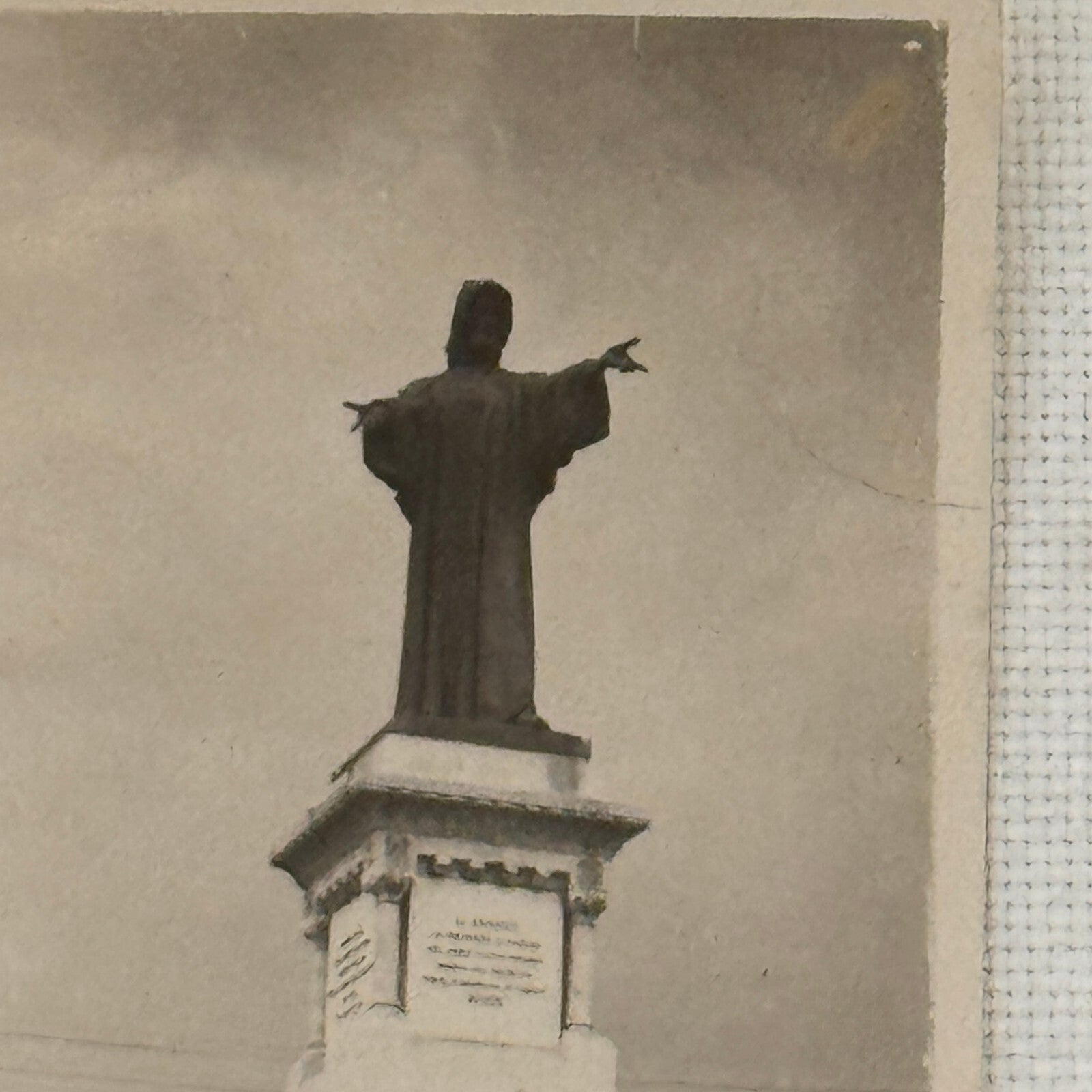 Vintage Photo Photograph Print Antique Car Statue