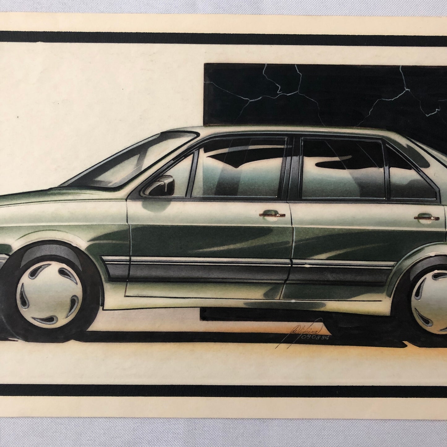 Volkswagen VW Concept Car Illustration Design Drawing Sketch Art Jetta ?