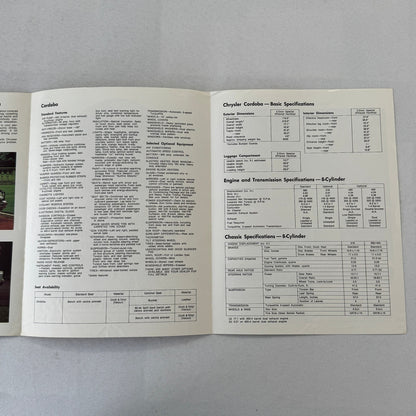 1976 Chrysler Cordoba Car Sales Brochure Catalog Advertising