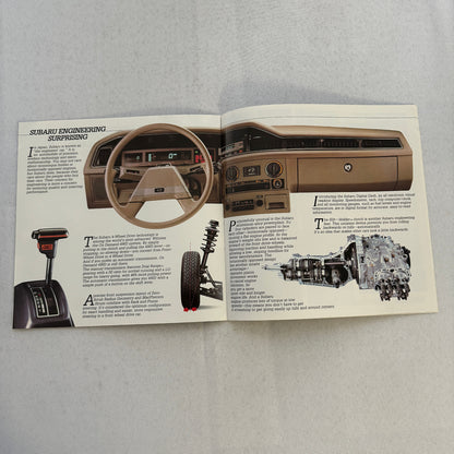 Subaru Car Sales Brochure GL Hatchback GLF Hardtop Station Wagon Vintage