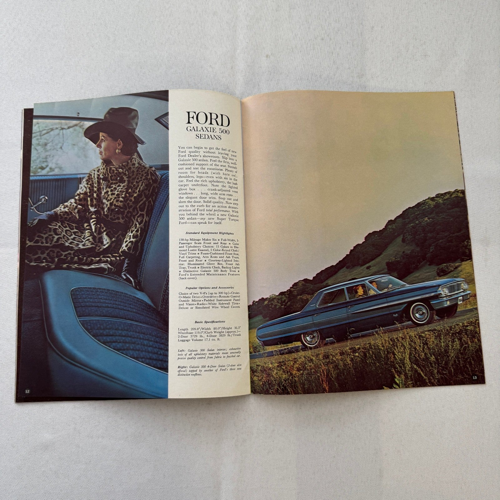 1964 Ford Car Sales Brochure Catalog Canadian Galaxie Custom 500 Station Wagon