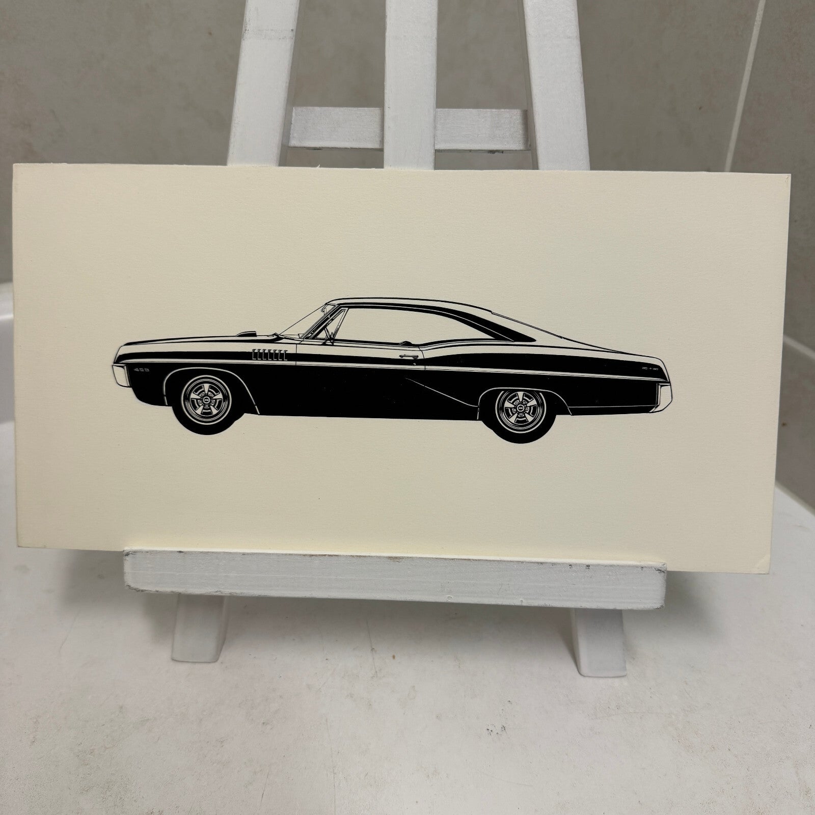 Vintage Pontiac 2+2 Automobile Illustration Art Drawing Hand Drawn Robert Preis