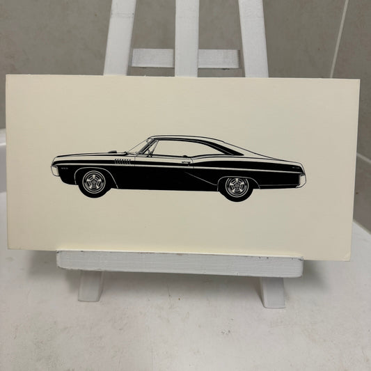 Vintage Pontiac 2+2 Automobile Illustration Art Drawing Hand Drawn Robert Preis