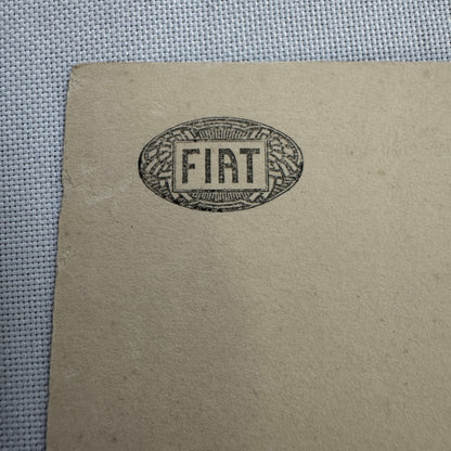 Vintage Fiat Car Automobile Advertising Postcard Post Card Italy Italian