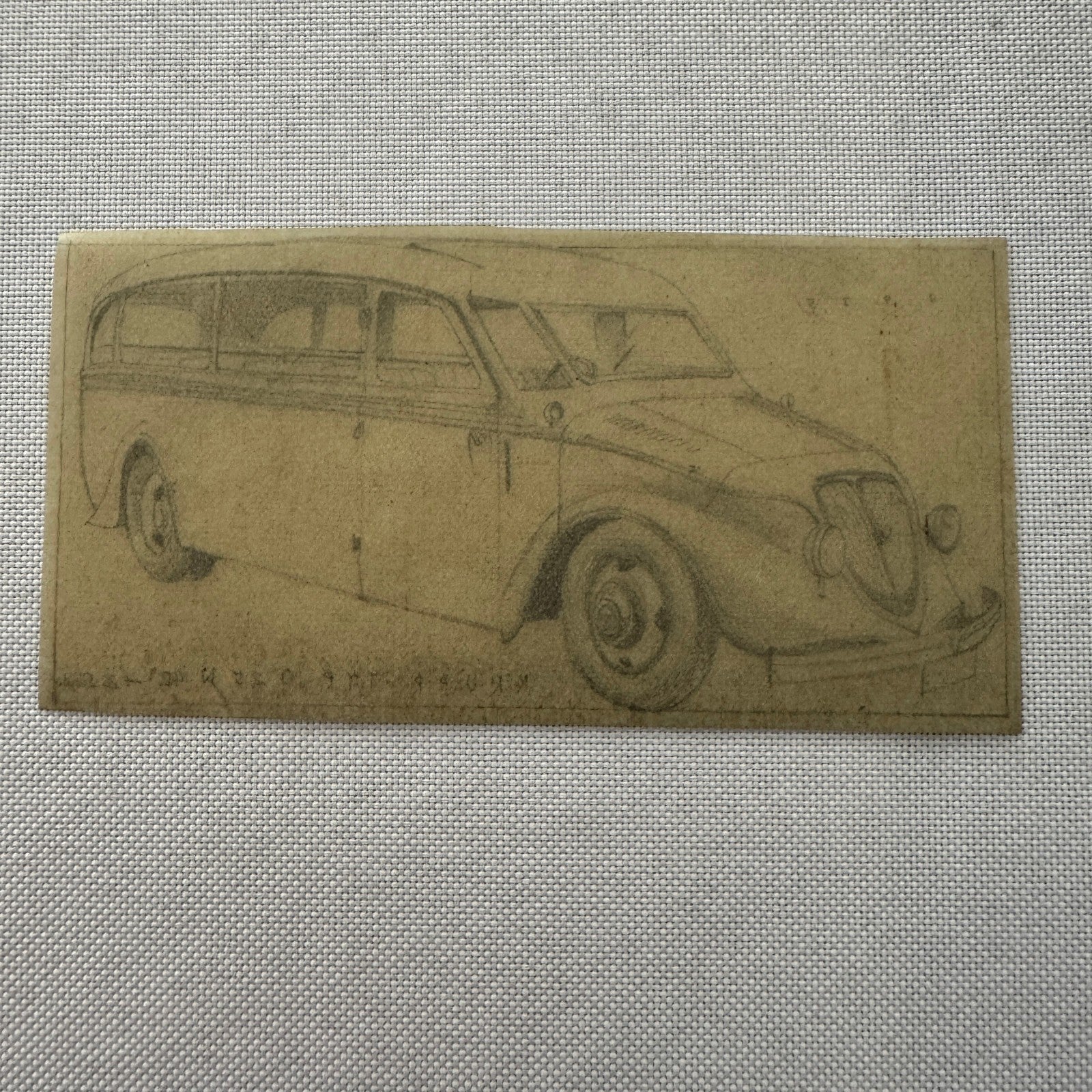 Vintage Illustration Krupp Bus Truck Germany Hand Drawn Drawing Sketch Art