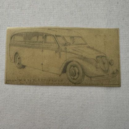 Vintage Illustration Krupp Bus Truck Germany Hand Drawn Drawing Sketch Art