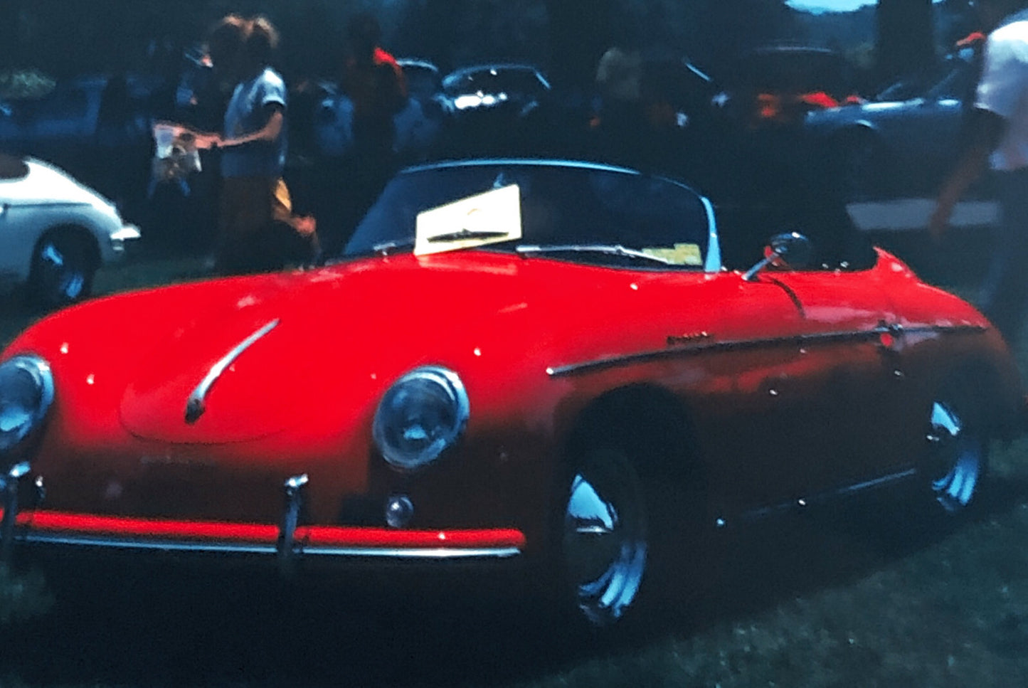 Porsche 356 Cabriolet Convertible Car Show 35mm Photo Slide Vintage 1981