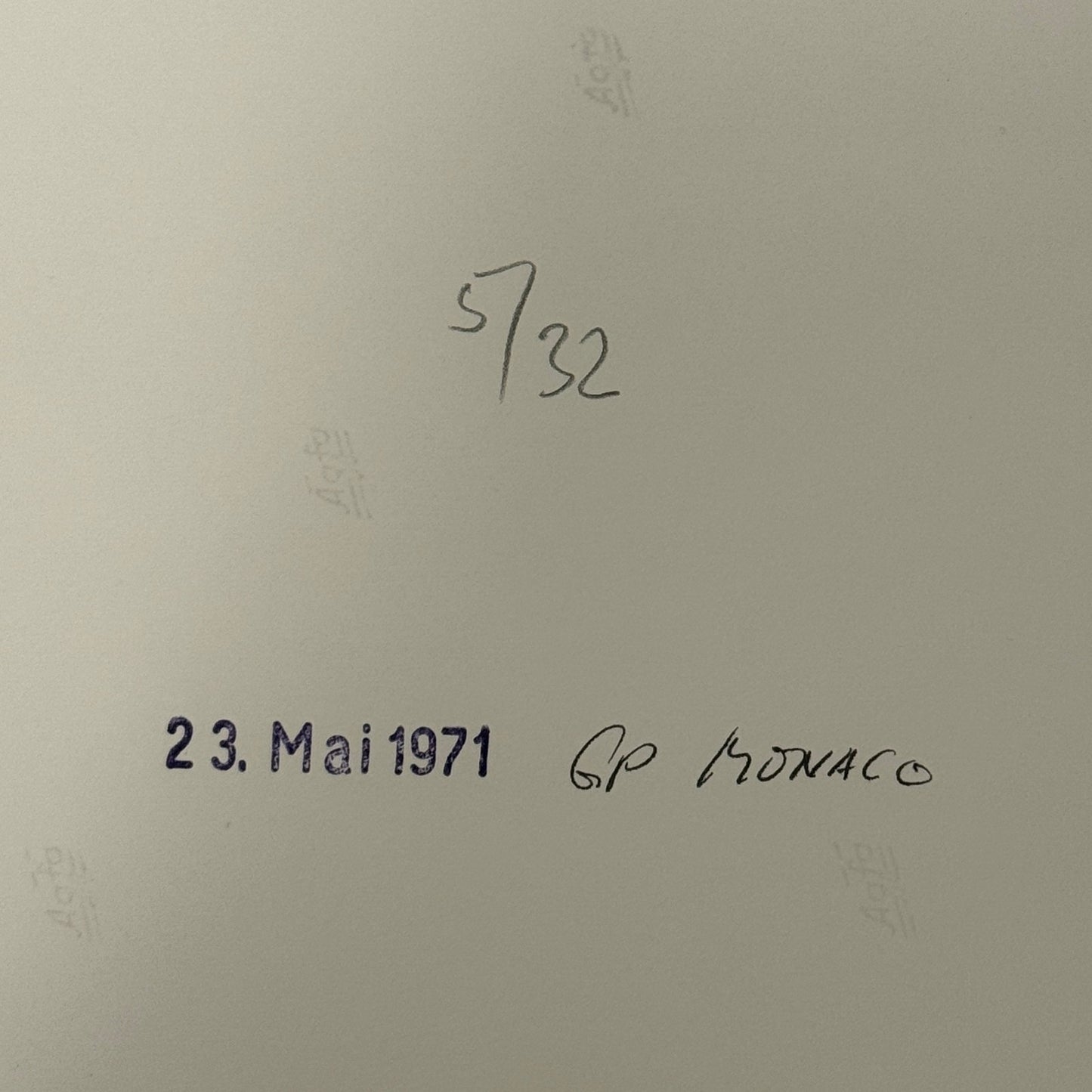 Vintage Racing Photo 1971 Monaco Grand Prix Race Driver Jacky Ickx Motorsport