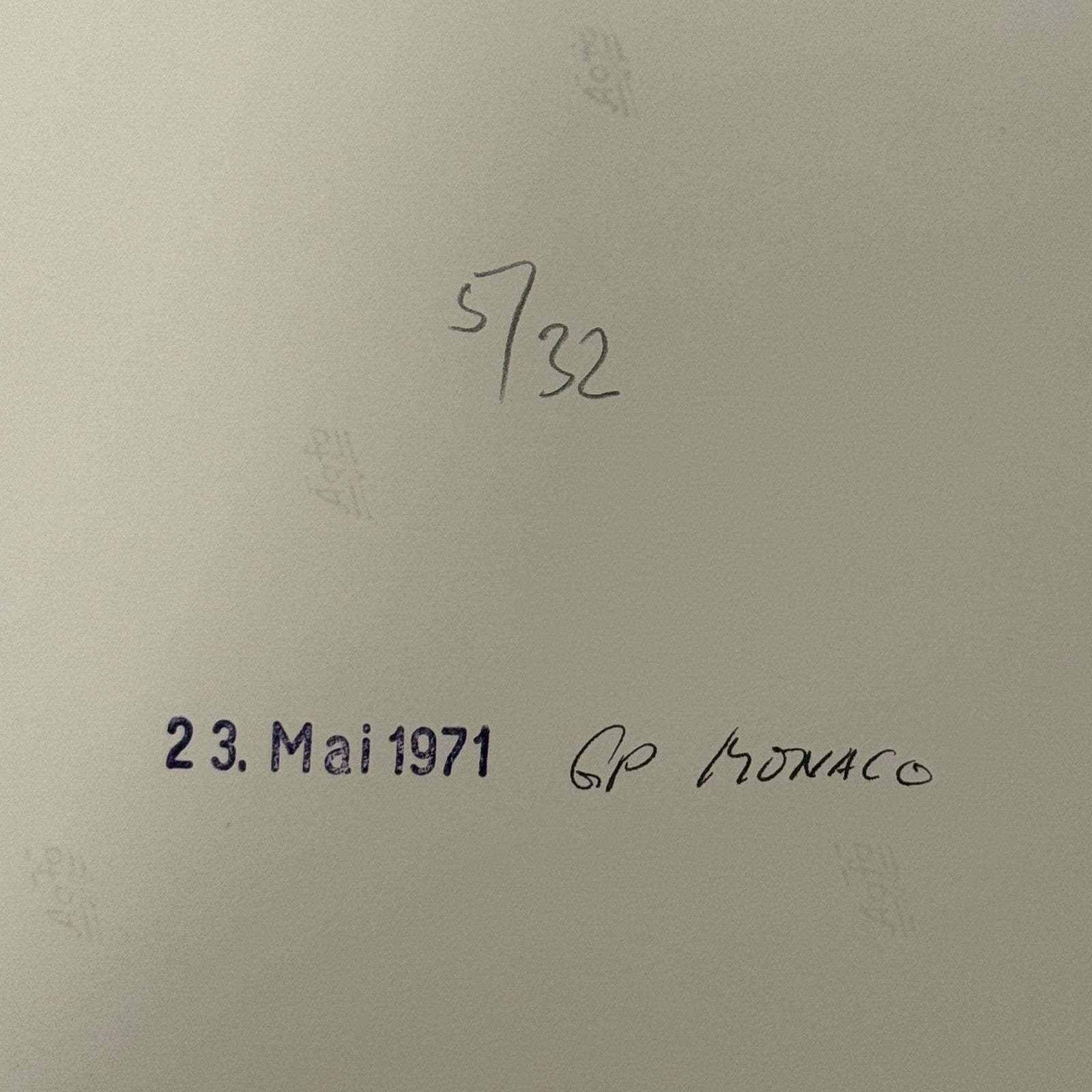 Vintage Racing Photo 1971 Monaco Grand Prix Race Driver Jacky Ickx Motorsport