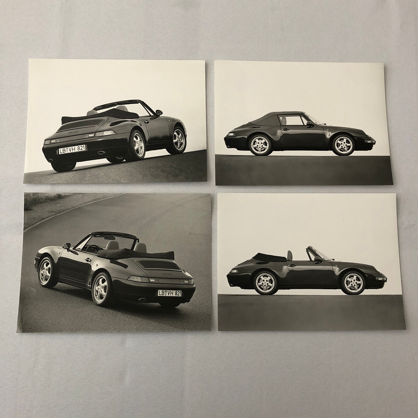 Porsche 911 Carrera Cabriolet Convertible Photo Photograph Lot of 4