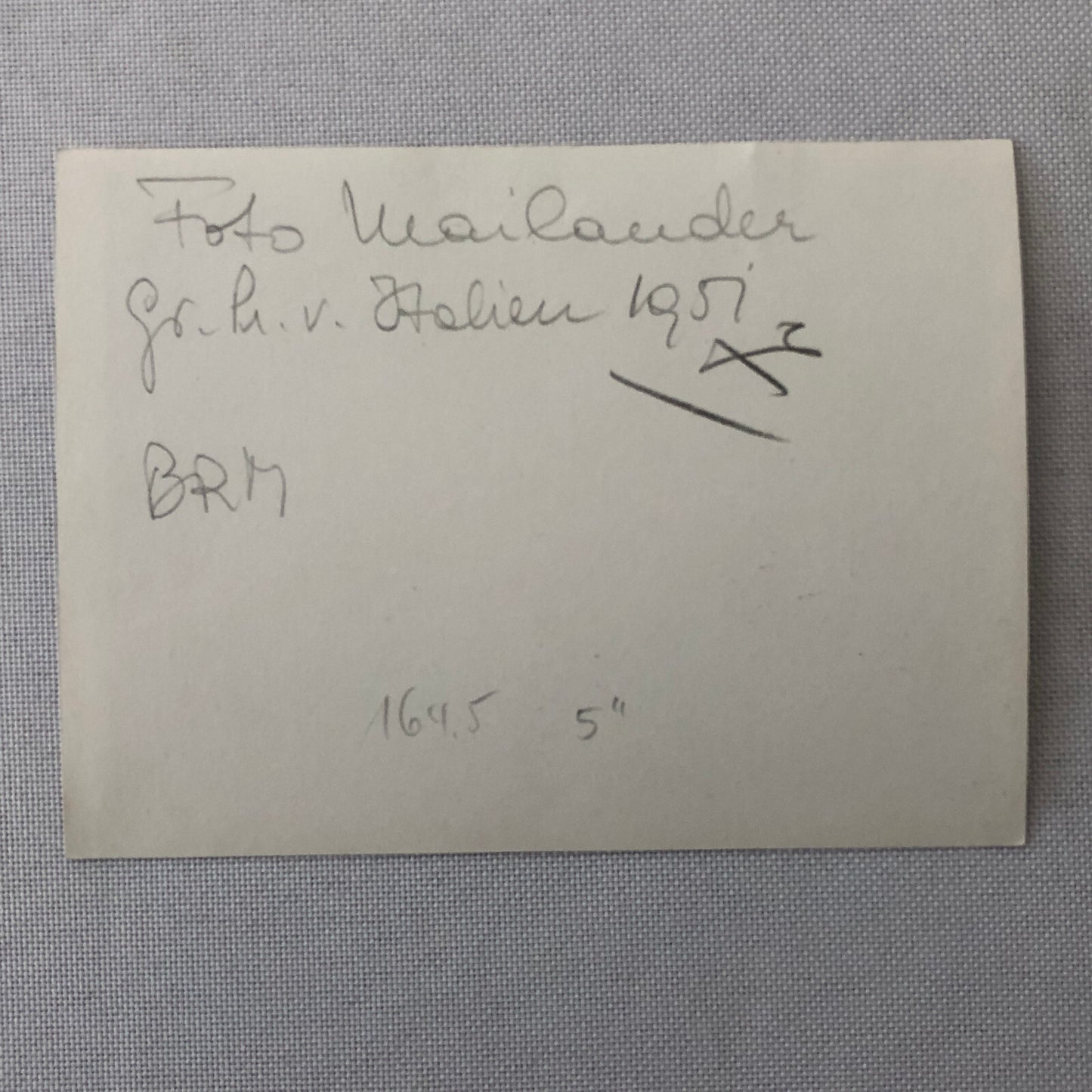 Vintage Racing Photo Photograph BRM Race Car Mailander 1957 ?