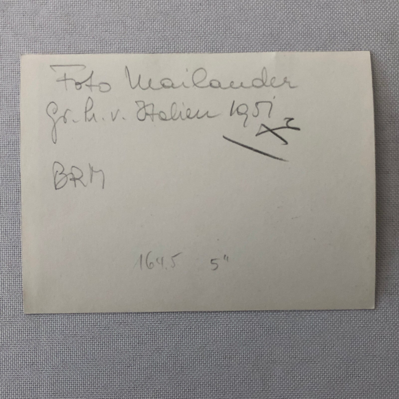 Vintage Racing Photo Photograph BRM Race Car Mailander 1957 ?