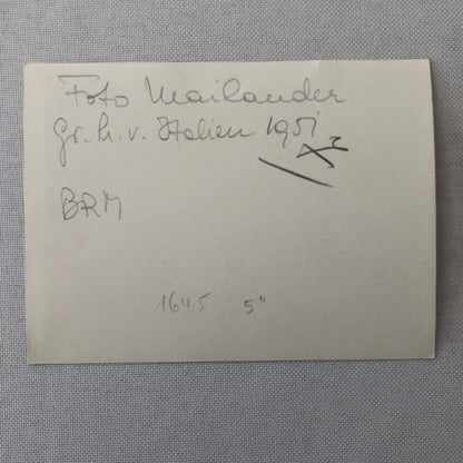 Vintage Racing Photo Photograph BRM Race Car Mailander 1957 ?