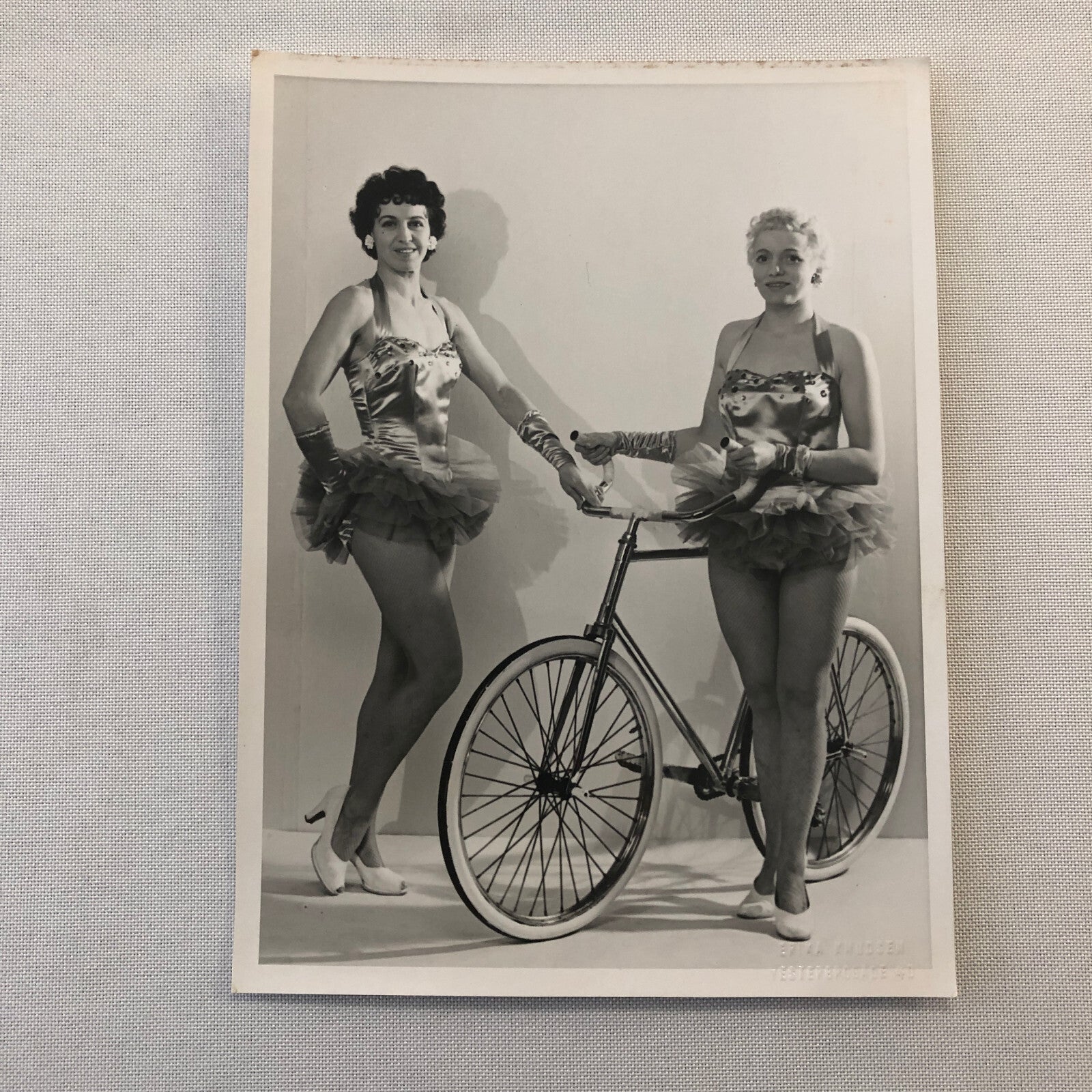 Koraly Sisters Circus Bicycle Balancing Act Photo Photograph Print