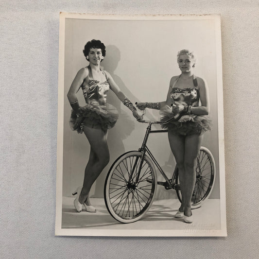 Koraly Sisters Circus Bicycle Balancing Act Photo Photograph Print
