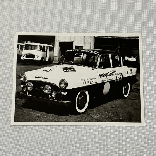 Vintage Toyota Toyopet Car Press Photo Photograph Mobil Gas Trial Run Australia