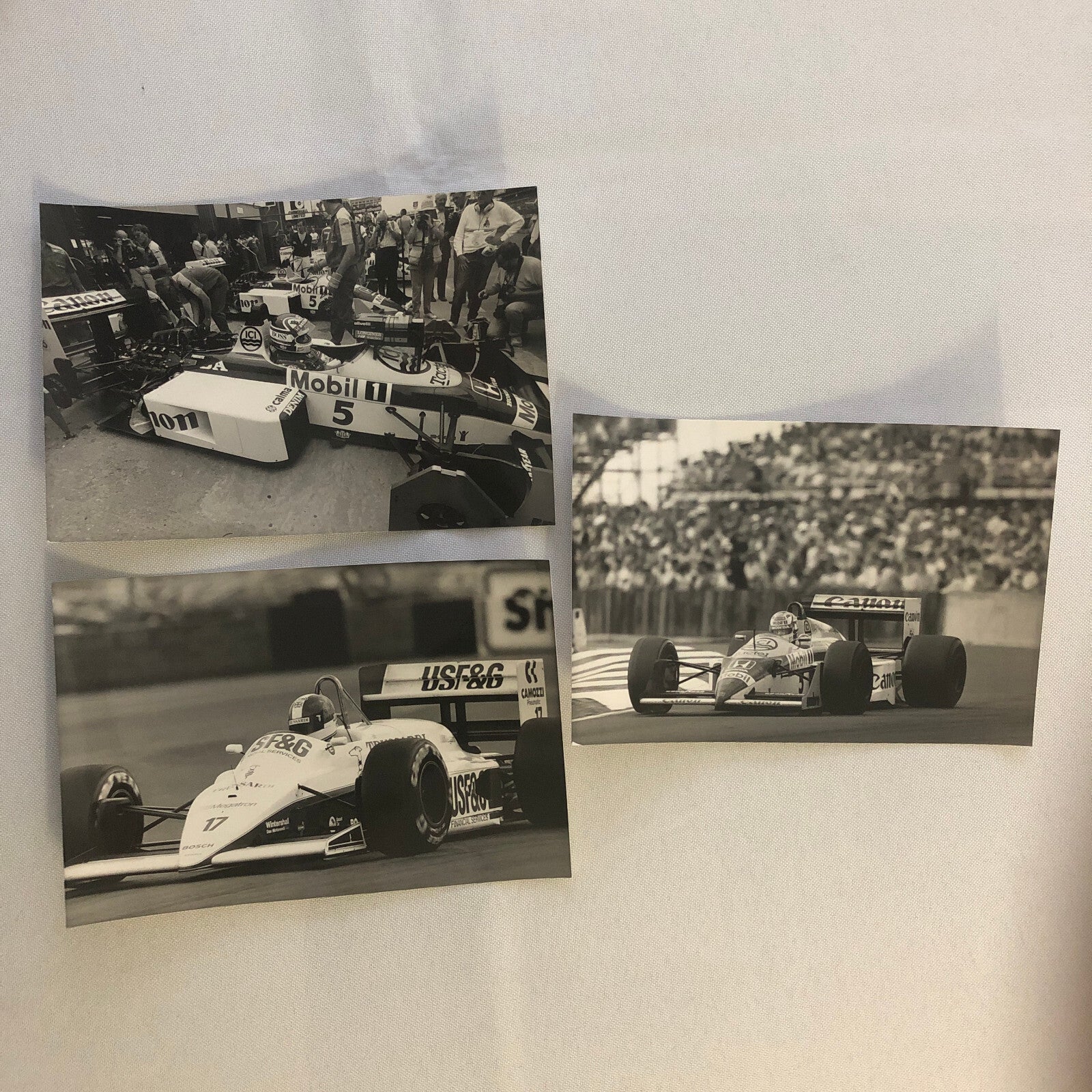 1987 Formula One F1 Racing Photo Lot of 7 Nigel Mansell Lotus Honda Car +