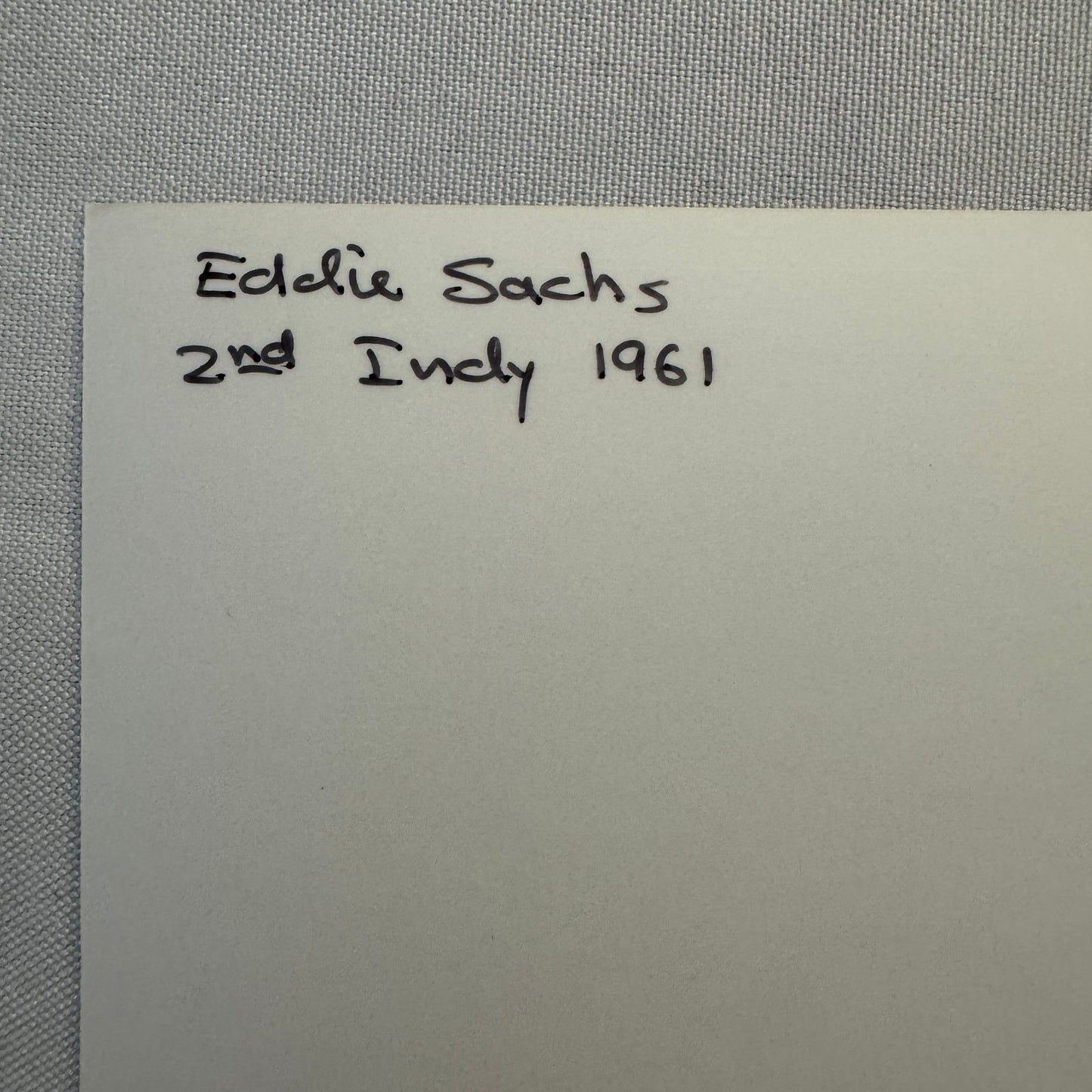 Vintage Indy Racing Photo Eddie Sachs 1961 Race Car Motorsport Modern Print