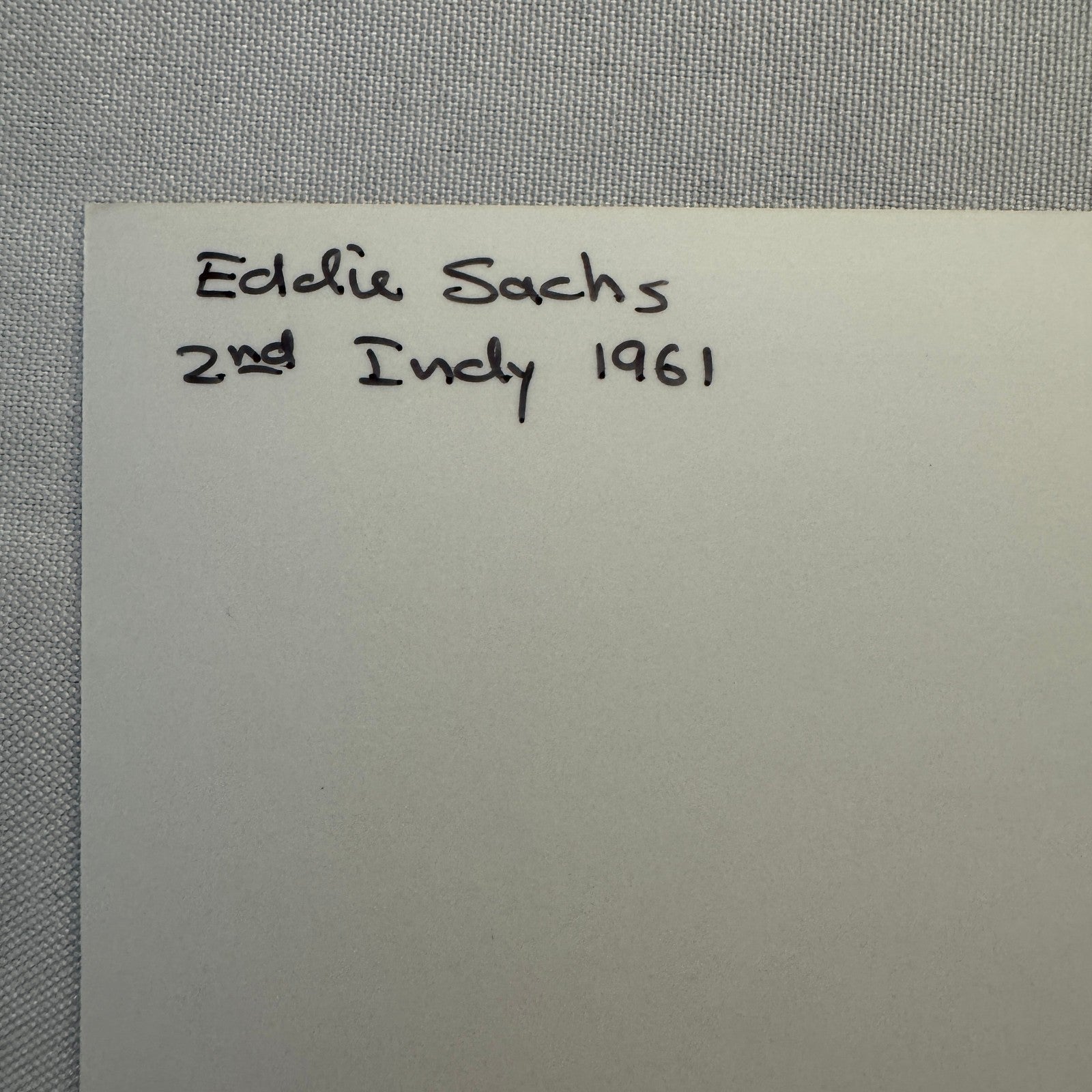 Vintage Indy Racing Photo Eddie Sachs 1961 Race Car Motorsport Modern Print