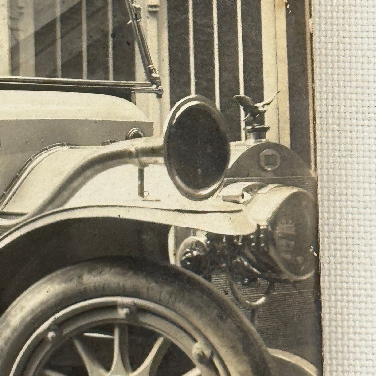 Vintage Photograph Photo Man in Early Antique Car Automobile Chauffeur