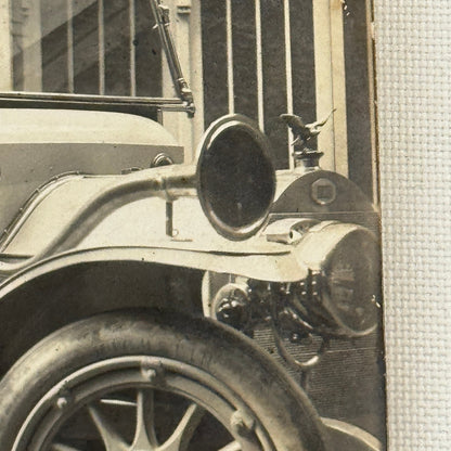Vintage Photograph Photo Man in Early Antique Car Automobile Chauffeur