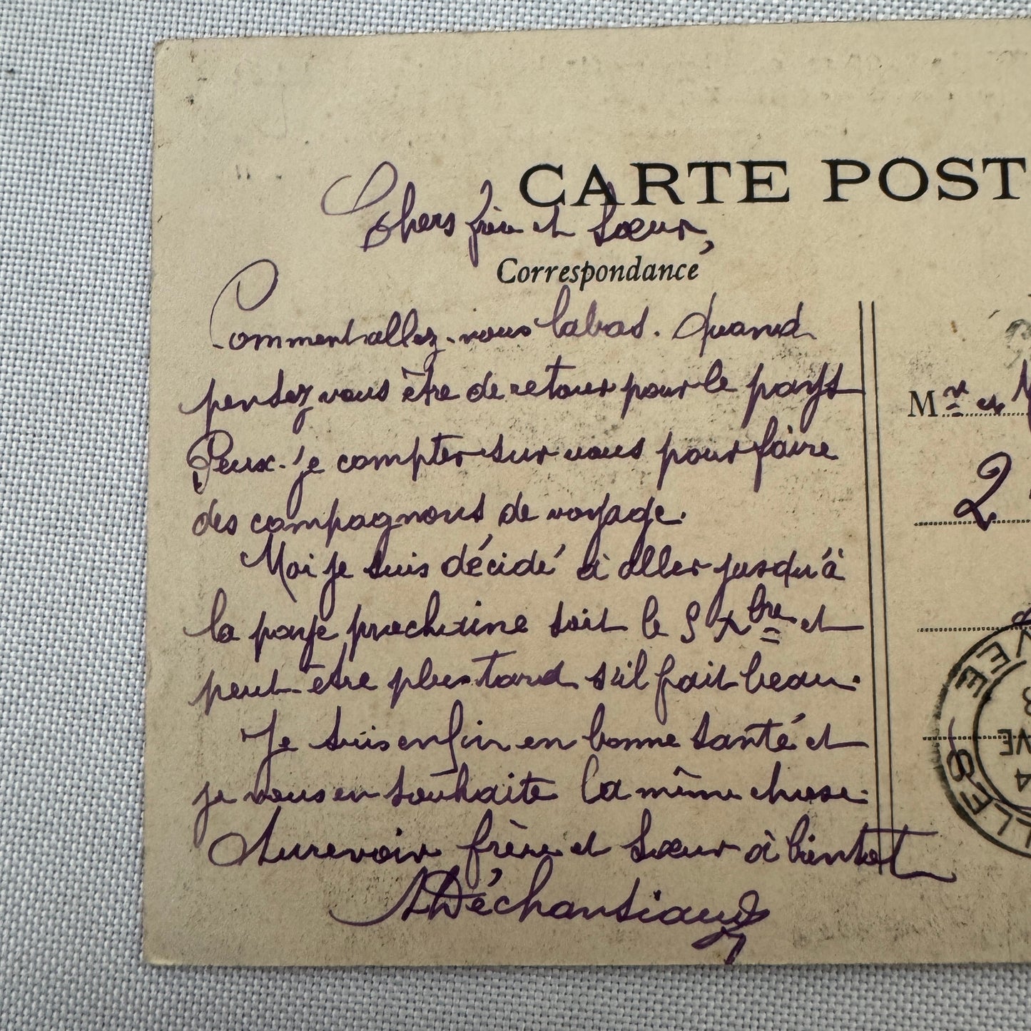 Vintage Zeppelin Airship Dirigible Postcard Post Card French La Republique