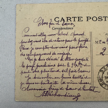 Vintage Zeppelin Airship Dirigible Postcard Post Card French La Republique