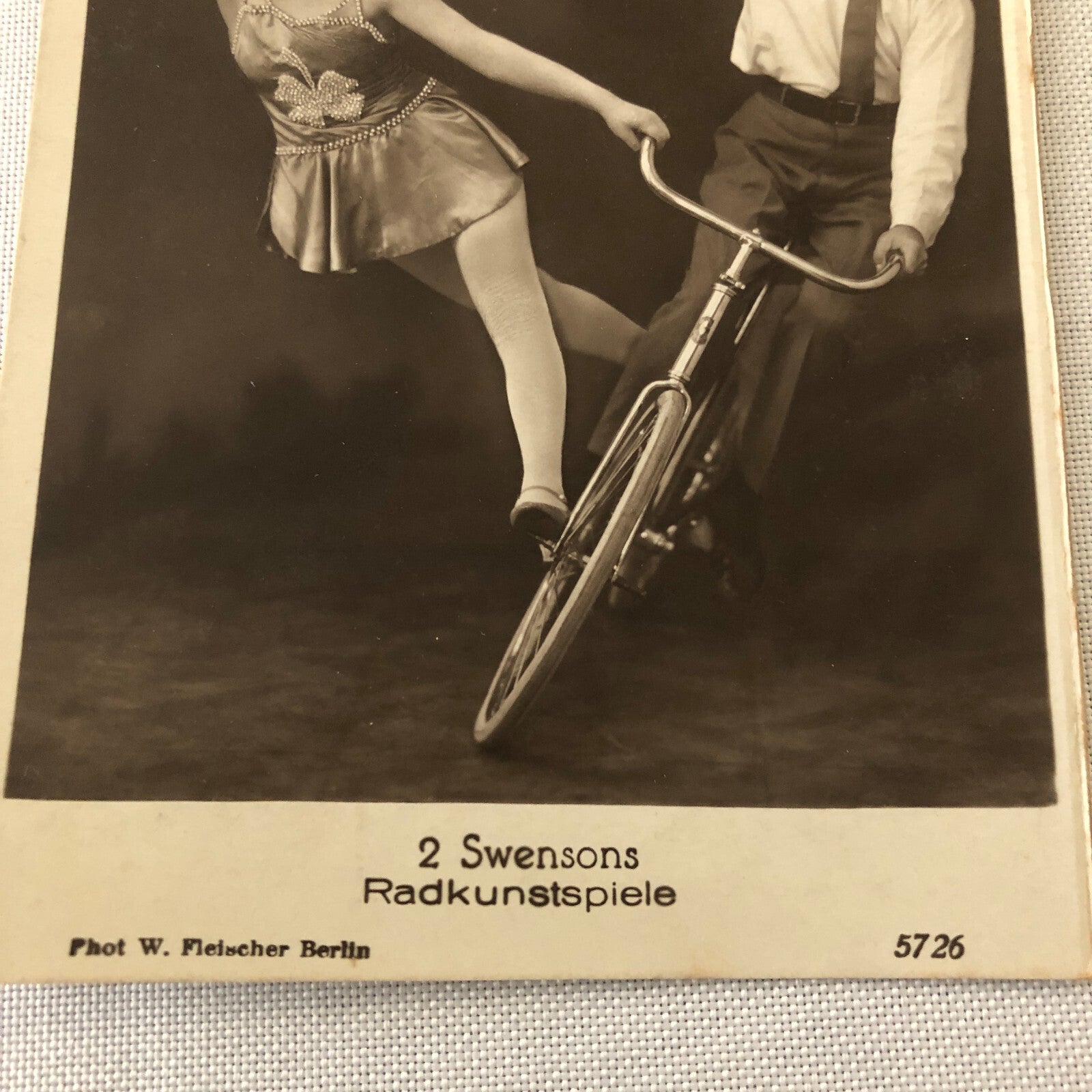 Circus Performer Balancing Act on Bicycle Photo Photograph Berlin Germany