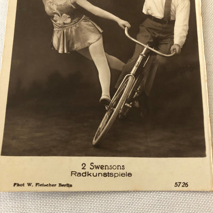 Circus Performer Balancing Act on Bicycle Photo Photograph Berlin Germany
