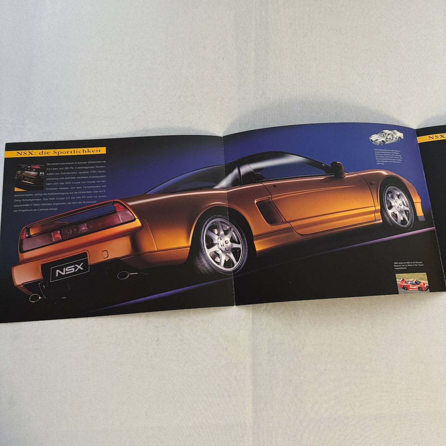 Honda NSX Car Sales Brochure Catalog Advertising GERMAN Text Acura NSX NSX-T