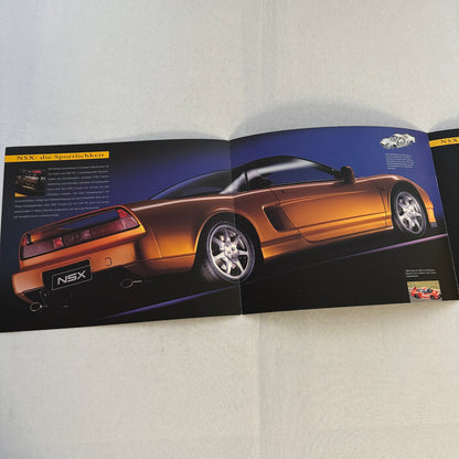 Honda NSX Car Sales Brochure Catalog Advertising GERMAN Text Acura NSX NSX-T