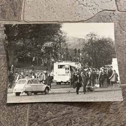 1980 RAC Rally Rallye Car Racing Photo Photograph Citroen 2CV Fish & Chips Truck
