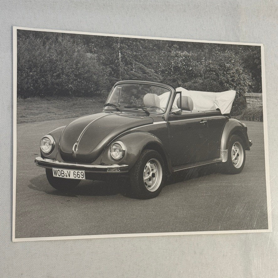 Vintage Volkswagen Beetle Convertible VW Bug Car Photo Photograph Cabriolet