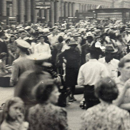 Vintage Railroad Station Photo Photograph Lot Washington DC Crowd People 5x