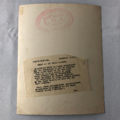 Vintage Press Photo Photograph 1934 Burlington House Art Exhibition London UK