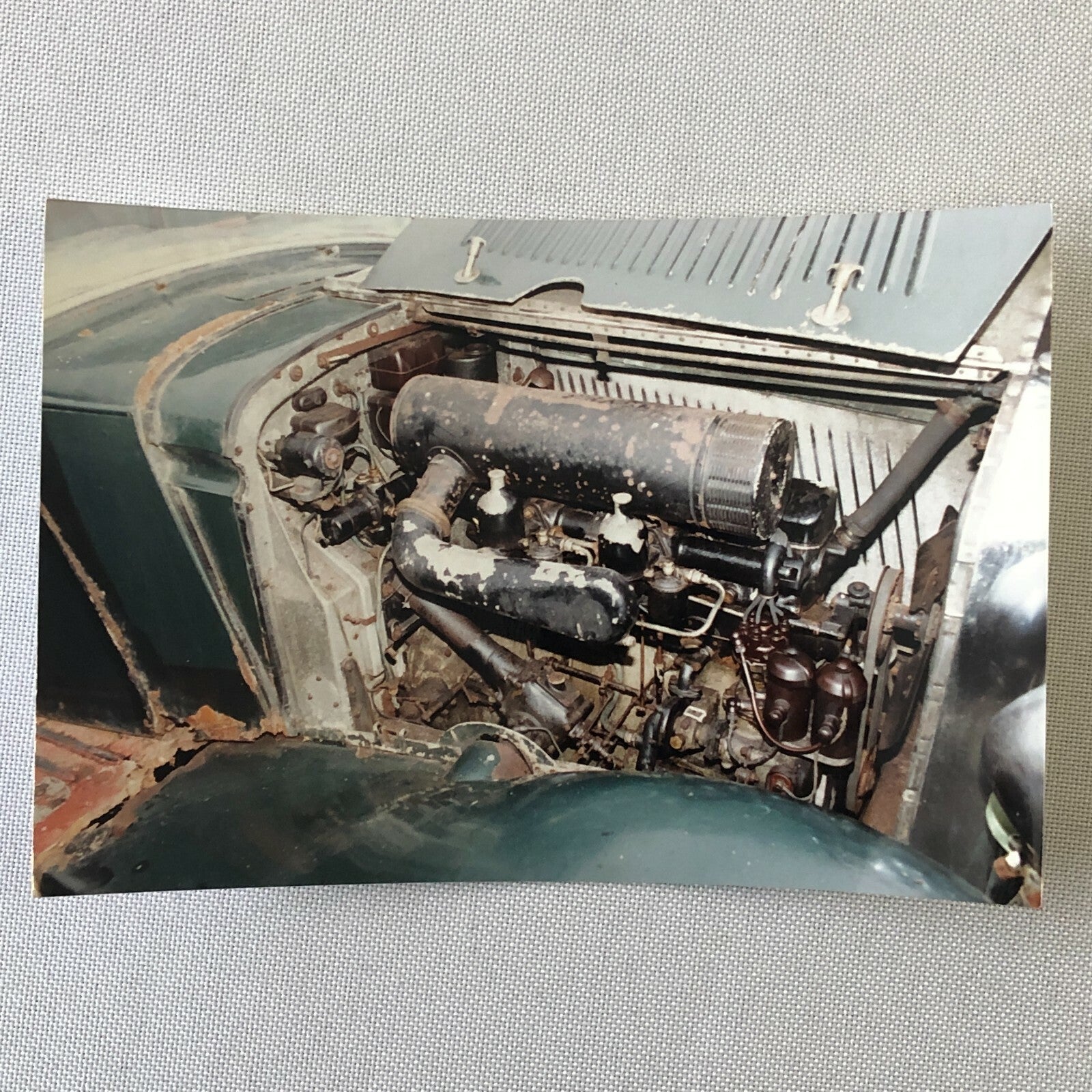 Vintage 1937 Bentley 4 1/4 Litre Park Ward Saloon Car Barn Find Photo Lot of 3