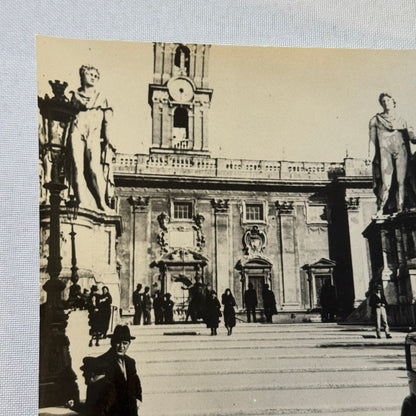 Vintage Fiat 508 Balilla at Campidoglio Photo Photograph Print with Caption