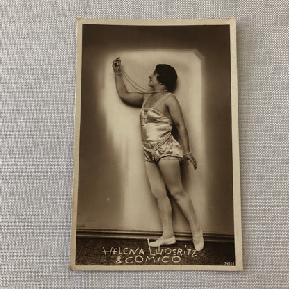 Circus Performer Real Photo Postcard Post Card RPPC Woman Acrobat Dancer