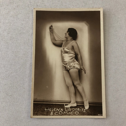Circus Performer Real Photo Postcard Post Card RPPC Woman Acrobat Dancer